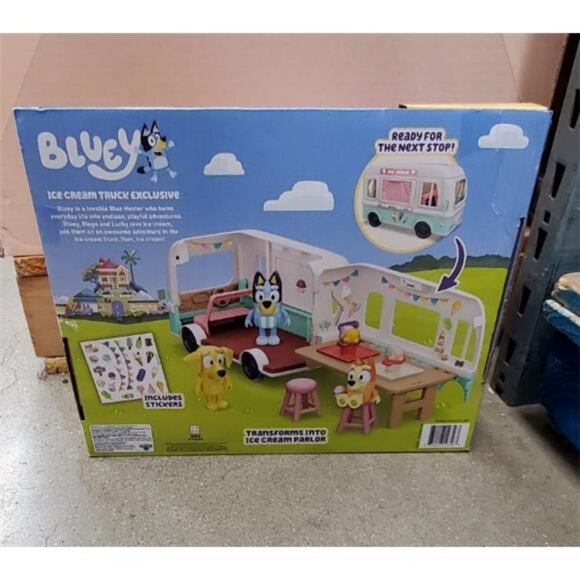 Bluey's Ice Cream Truck Transforming Playset [Includes Bluey Bingo & Lucky!] - Picture 7 of 8